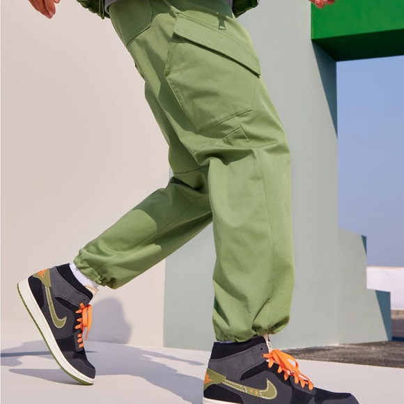 New in box Nike Air Jordan 1 Mid SE Craft AJ1 Anthracite Light Olive 10.5 - Picture 2 of 6